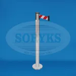 Słupek obrotowy magnetyczny do podłoża z taśmą odgradzającą 2,3 m SL-MG230 - 5
