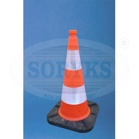 Pachołek drogowy ostrzegawczy o wysokości 75 cm