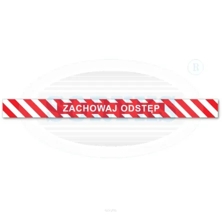 Naklejka podłogowa 95cm zachowaj odstęp NP-ZO
