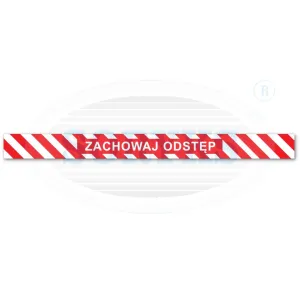Naklejka podłogowa 95cm zachowaj odstęp NP-ZO
