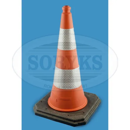 Pachołek ostrzegawczy drogowy odblaskowy o wysokości 75 cm