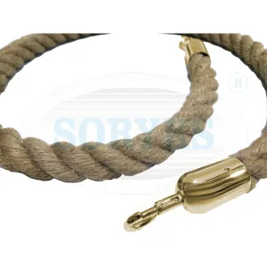 GJ150G Lina jutowa 1500 mm zakończenia złote